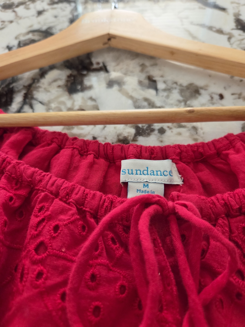 Sundance Raspberry Eyelet Ruffled Swim Cover-Up - Picture 4 of 7